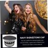LIOOBO Rhinestone Captain Hat for Cosplay Luxury Sailor Cap for Parties Unisex Outdoor Sun Hat Embellishments Baroque Style Decoration view 3