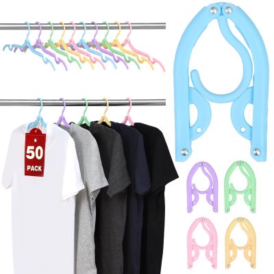 50 Pcs Travel Hangers, Cruise Ship Essentials Foldable Hangers Plastic Travel Essentials, Portable Cruises Must Haves 2026 for Skirt, Suitcase, RV Camping Airplane Europe Vacation Essential
