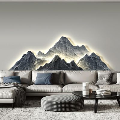 3D Wall Art Dcor,Home Decor,3D Wall Painting with Light,Handmade Wall Sculpture with Led Light,Oriental Decor Traditional Chinese Welcoming Pine Wall Hanging Painting,Living Room Hanging Mural(A,210*