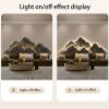 3D Wall Art Dcor,Home Decor,3D Wall Painting with Light,Handmade Wall Sculpture with Led Light,Oriental Decor Traditional Chinese Welcoming Pine Wall Hanging Painting,Living Room Hanging Mural(A,210* view 2