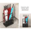 Large Capacity Metal Umbrella Holder At The EntranceDouble Layer Metal Umbrellas Stand Hotel Commercialindoor Large-capacity Standing Umbrellas StandEntrance Umbrella Organizer(A,20*32*50cm/8*12.6* view 3