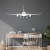 Airplane Metal Wall Art, Aviation Metal Wall Decor, Pilot Wall Art, Plane Wall Decor, Aviation Lover Gifts, Wall Decoration for Living Room, Kids Room (Black, 59"x21"/150x52cm, metal wall art) view 2