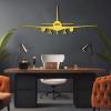 Airplane Metal Wall Art, Aviation Metal Wall Decor, Pilot Wall Art, Plane Wall Decor, Aviation Lover Gifts, Wall Decoration for Living Room, Kids Room (Black, 59"x21"/150x52cm, metal wall art) view 4