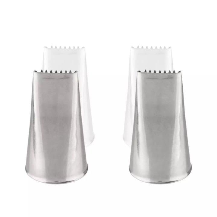 For 48 Basketweave Piping Cake Deco Tubes, Plain Tips for Bakeware 6 Pc