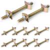 10 Sets Alloy Steel Table Top Fasteners, Countertop Connectors, Joint Connector Kit, Drawbolt Flip Connector, Furniture Butcher Block Desktop Fastener, Bed Connecting Kit view 1