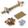 10 Sets Alloy Steel Table Top Fasteners, Countertop Connectors, Joint Connector Kit, Drawbolt Flip Connector, Furniture Butcher Block Desktop Fastener, Bed Connecting Kit view 2