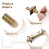 10 Sets Alloy Steel Table Top Fasteners, Countertop Connectors, Joint Connector Kit, Drawbolt Flip Connector, Furniture Butcher Block Desktop Fastener, Bed Connecting Kit view 4