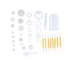 37PCS Fondant Cake Design Set, DIY Cake Decoration Tools for Cakes, Biscuits, Pastries, Food-Grade Plastic, Safe & Easy to Maintain, Includes Roller, Dough Spread & 26 view 1