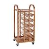 WUNMSKZR Gold Large Umbrella Stand Rack with Wheel, Vintage Metal Canes Walking Sticks Holder for Home Office Patio, Heavy Duty view 1
