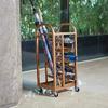 WUNMSKZR Gold Large Umbrella Stand Rack with Wheel, Vintage Metal Canes Walking Sticks Holder for Home Office Patio, Heavy Duty view 2