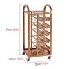 WUNMSKZR Gold Large Umbrella Stand Rack with Wheel, Vintage Metal Canes Walking Sticks Holder for Home Office Patio, Heavy Duty view 4