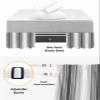 RisQiten Gray Stripe Bed Skirt King Size 18 Inch Drop, Adjustable Elastic Bedskirt Dust Ruffle for King Size Bed, Farmhouse Simple Striped Wrap Around Bed Skirts Luxurious Pleated Bed Frame Cover view 4