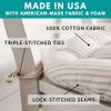 Barnett Home Decor Dining Chair Cushions with Ties Size Medium 16.5 x 18 - Latex Foam Fill, 100% Cotton, Machine Washable Chair Pads for Kitchen Chairs, Made in USA (Madrid Natural/Pack of 2) view 4
