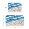 Summer Ocean Beach Dish Drying Mat for Kitchen Counter Blue Gradient Waves Starfish Highly Absorbent Dish Drainer 16 x 18 Inches Dish Drying Pad for Kitchen Counter, Sink, Draining Racks 1PCS view 3