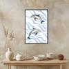 Coastal Dolphin Canvas Wall Art Poster Ocean Life Decor Print for Bedroom Living Room Bathroom Wall Decoration black framed12x18inch view 4