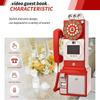 GAYAYAS 1080P Video GuestBook Wedding Phone, Audio and Video Guest Book, Wedding Phone Customized Video Messages, for A Variety of Memorable Party Occasions,Red view 4