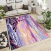 Oil Painting Style Rug 5x6 Area Rugs for Living Room Bedroom, Seaside Lighthouse Area Rug, Kids Carpet, Washable Stain Resistant Soft Rugs, Beach Home Decor view 2
