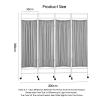 4 Panels Clinic Privacy Screen,Folding Portable Room Divider,Stainless Steel Frame,Save Space for Office Beauty Salons Clinic(Color4) view 2