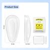 FOFALY Glasses Nose Pads, Anti Slip Eyeglass Nose Pad 3.2mm Heightened Airbag Cushions, Silicone Adhesive Glasses Nose Grips, Teardrop Replacement Nose Pads for Sunglasses (10 Black Pairs) view 3