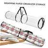 VILLCASE 2pcs Packaging Paper Storage Bags Wrapping Paper Holder Storage Container PVC Comfort Grip Handles for Home Office view 3