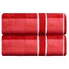 2-Piece Towel Set - 35x70in Extra Large Bath Towels - 500 GSM 100% Cotton Bath Towels - Absorbent Sheets for Shower, Gym, Spa, and Dorm Room by Lavish Home (Red) view 1