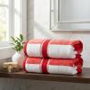 2-Piece Towel Set - 35x70in Extra Large Bath Towels - 500 GSM 100% Cotton Bath Towels - Absorbent Sheets for Shower, Gym, Spa, and Dorm Room by Lavish Home (Red) view 2