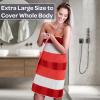 2-Piece Towel Set - 35x70in Extra Large Bath Towels - 500 GSM 100% Cotton Bath Towels - Absorbent Sheets for Shower, Gym, Spa, and Dorm Room by Lavish Home (Red) view 3