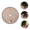 Ciieeo Xmas Tree Skirt Snowman Design Christmas Tree Mat for Festive Home Decor for Holiday Parties and Decorations view 3