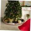 Ciieeo Xmas Tree Skirt Snowman Design Christmas Tree Mat for Festive Home Decor for Holiday Parties and Decorations view 4