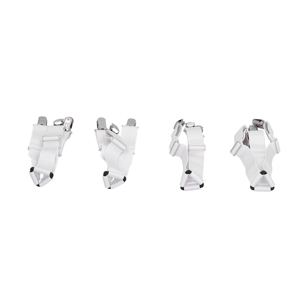 Acouto 4PCS Bed Sheet Holder Straps Fastener, Elastic Mattress Cover for Secure Bedding White