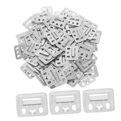 Angoily 100pcs Metal Wall Panel Clips Integrated Panel Hangers for Easy Installation Sturdy Fixing for Furniture and Wall Smooth Finish for Enhanced Aesthetics