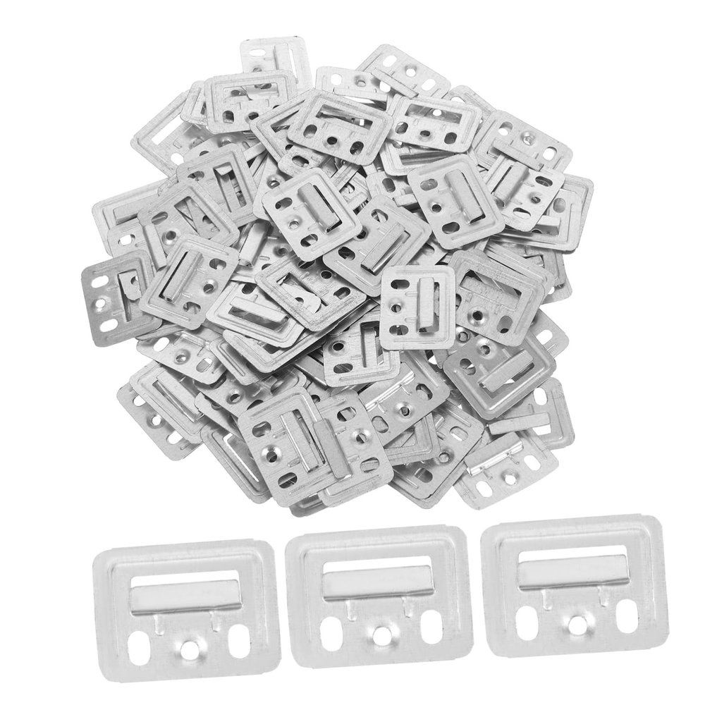 Angoily 100pcs Metal Wall Panel Clips Integrated Panel Hangers for Easy Installation Sturdy Fixing for Furniture and Wall Smooth Finish for Enhanced Aesthetics