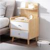 Wasdfzxc End Table, Storage Cabinet, Nightstand with 2 Drawers, Bedside Table with Wooden Legs, Tall Side Table for Living Room, Bedroom, Hallway(Yellow) view 1