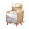Wasdfzxc End Table, Storage Cabinet, Nightstand with 2 Drawers, Bedside Table with Wooden Legs, Tall Side Table for Living Room, Bedroom, Hallway(Yellow) view 2