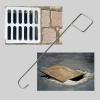 LZMZMQ Manhole Hook 24 40 59 Inch, Handhole Lid Hook for Faucet Lid/Septic Tanks/Vault/Riser Covers, Square Handle & Semicircular Curved Hook Manhole Pullers(L 100CM/40IN) view 4