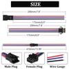 10Pairs JST SM 3Pins Plug Male to Female Wire Connector Adapter 20cm 22AWG view 2