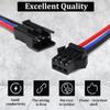 10Pairs JST SM 3Pins Plug Male to Female Wire Connector Adapter 20cm 22AWG view 4