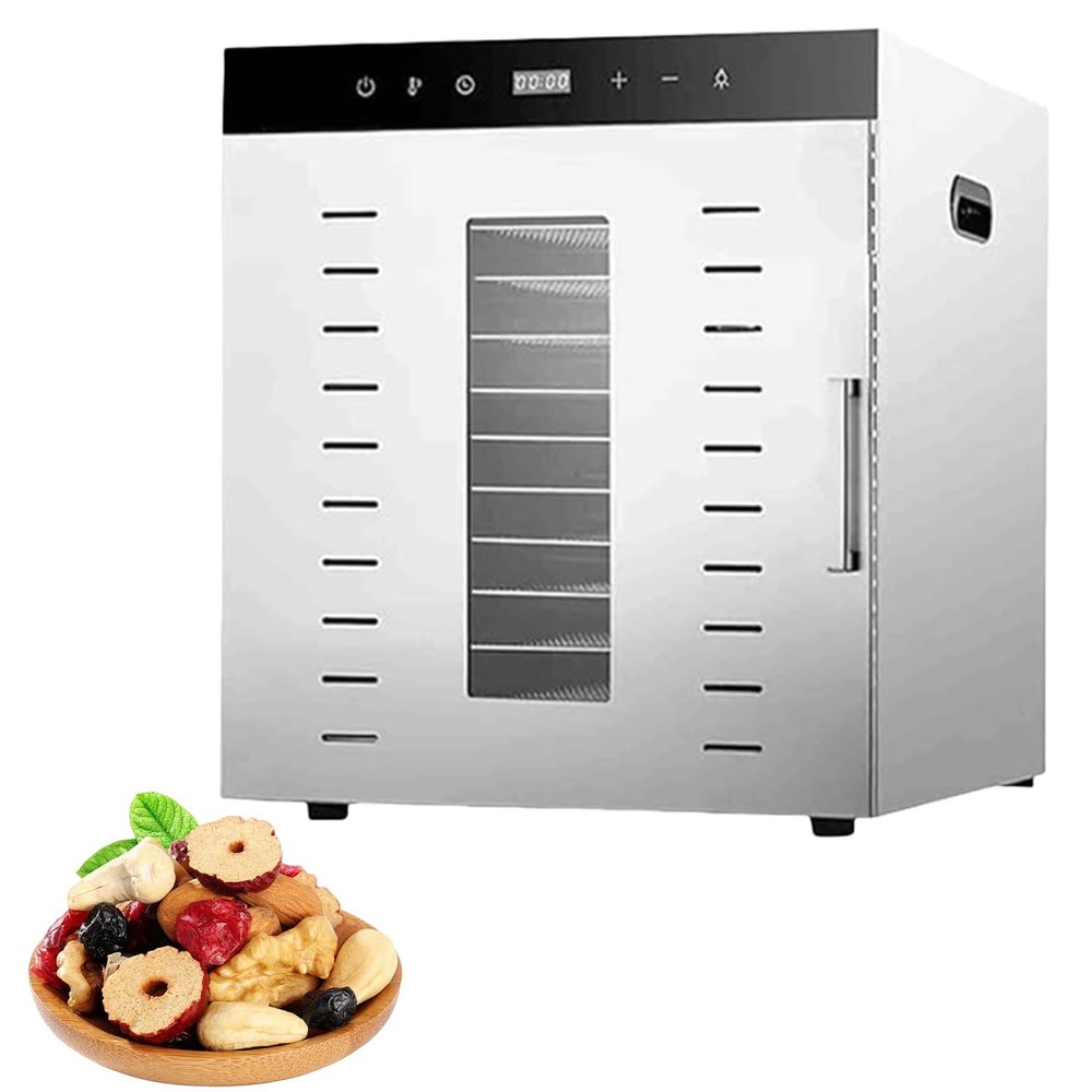 Lylunnamsp Commercial Dehydrator, 12-Layer Food Dehydrator, Dryer with LED Light, 24H Timer, 30-90 Temperature Control, Food Dryer Machine for Homemade Jerky, Fruits, Dog Treats, Vegetables