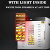 Lylunnamsp Commercial Dehydrator, 12-Layer Food Dehydrator, Dryer with LED Light, 24H Timer, 30-90 Temperature Control, Food Dryer Machine for Homemade Jerky, Fruits, Dog Treats, Vegetables view 4