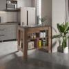 Rockaway 3 Shelf Kitchen Island Dark Brown and Onix view 1