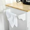 Mobile Kitchen Island with Storage, Kitchen Cart with Wood Top, Storage Drawers, 3 Door Cabinets, Adjustable Shelves and Towel Rack, White view 2