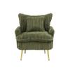 30.31 inch Single Chair Fashion Sofa, Green Sofa, coarse Corduroy Fabric, Soft and Comfortable, Suitable for Apartment Office Living Room Bedroom Meeting Room view 1