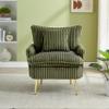 30.31 inch Single Chair Fashion Sofa, Green Sofa, coarse Corduroy Fabric, Soft and Comfortable, Suitable for Apartment Office Living Room Bedroom Meeting Room view 4