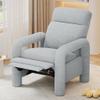 31.25" Push Back Recliner Armchair Upholstered Recliner Chair Single Sofa with Adjustable Backrest for Living Room, Light Grey view 1