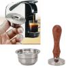 Coffee Capsule Pod Kit,Reusable Refillable Stainless Steel Coffee Capsule Case Coffee Filter Pod Coffee Extraction Cup with Coffee Spoon Brush for Coffee Makers view 2