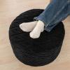 AbunHeri Round Ottoman Pouf,Foot Stools Ottoman,Foot Rest,Black,20x20x14In view 2