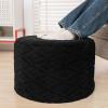 AbunHeri Round Ottoman Pouf,Foot Stools Ottoman,Foot Rest,Black,20x20x14In view 3