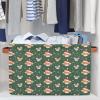 Ourtheme Cute Christmas Mouses Storage Basket Cube Bin with Handles Collapsible Fabric Storage Box Closet Shelf Large Cloth Basket Home Organizer for Clothes 1 Packs view 3