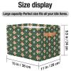 Ourtheme Cute Christmas Mouses Storage Basket Cube Bin with Handles Collapsible Fabric Storage Box Closet Shelf Large Cloth Basket Home Organizer for Clothes 1 Packs view 4