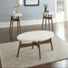 3 Pcs Table Set White view 1